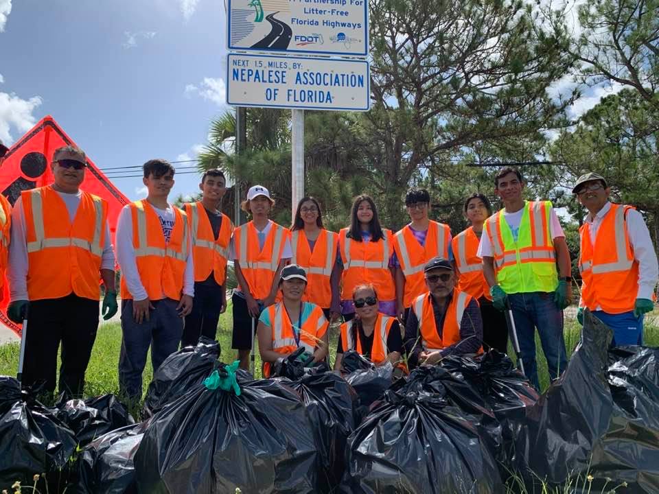 ADOPT-A-HIGHWAY Program in Florida by Nepalese Association of Florida ( NAF) for Litter-Free Florida !