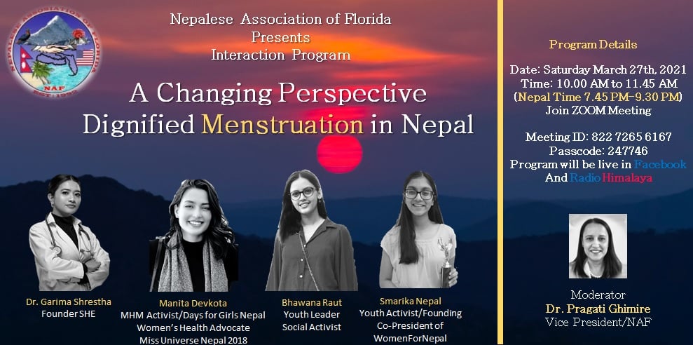 An Interaction program on “A Changing Perspective-Dignified Menstruation in Nepal”